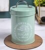 Green Mild Steel 850ml Sugar Storage Jar