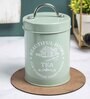 Green Mild Steel 850ml Tea Storage Jar