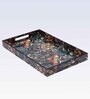 Blue Medium MDF Wooden Rectangular Serving Tray