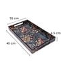 Blue Medium MDF Wooden Rectangular Serving Tray