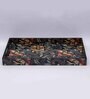 Blue Medium MDF Wooden Rectangular Serving Tray