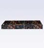 Blue Medium MDF Wooden Rectangular Serving Tray