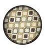 Brown MDF Wooden Round Shape Serving Tray