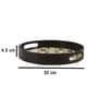 Brown MDF Wooden Round Shape Serving Tray
