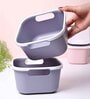 Market99 Grey Color Plastic Basket Pack Of 2