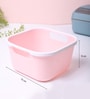 Market99 Pink Color Plastic Basket Set Of 2