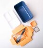 Market99 Yellow & Blue Color Plastic Lunch Box(1200 ml +40 ml)