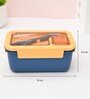 Market99 Yellow & Blue Color Plastic Lunch Box(1200 ml +40 ml)