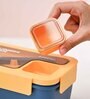 Market99 Yellow & Blue Color Plastic Lunch Box(1200 ml +40 ml)