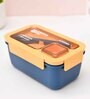 Market99 Yellow & Blue Color Plastic Lunch Box(1200 ml +40 ml)