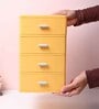 Market99 Yellow Color Plastic 4-Layer Drawer