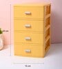 Market99 Yellow Color Plastic 4-Layer Drawer