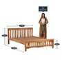 Marko King Size Bed in Honey Finish