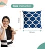 Marlin Blue And White Microfiber Floral 16X16 Inches Cushion Covers Set Of 5