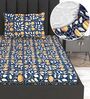 Marlin Floral 144 Tc Cotton Elastic Fitted Single Bedsheet With Pillowcover