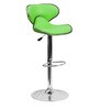 Marlon Height Adjustable Swivel Bar Stool In Green Colour
