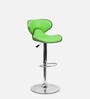 Marlon Height Adjustable Swivel Bar Stool In Green Colour