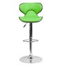Marlon Height Adjustable Swivel Bar Stool In Green Colour