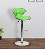 Marlon Height Adjustable Swivel Bar Stool In Green Colour