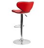 Marlon Height Adjustable Swivel Bar Stool In Red Colour