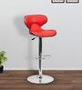 Marlon Height Adjustable Swivel Bar Stool In Red Colour