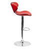 Marlon Height Adjustable Swivel Bar Stool In Red Colour