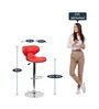 Marlon Height Adjustable Swivel Bar Stool In Red Colour