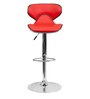 Marlon Height Adjustable Swivel Bar Stool In Red Colour