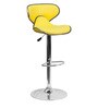 Marlon Height Adjustable Swivel Bar Stool In Yellow Colour