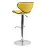 Marlon Height Adjustable Swivel Bar Stool In Yellow Colour