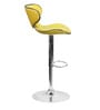 Marlon Height Adjustable Swivel Bar Stool In Yellow Colour