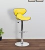Marlon Height Adjustable Swivel Bar Stool In Yellow Colour