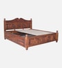 Marlow Sheesham Wood King Size Bed in Honey Oak Finish With Box Storage
