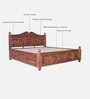 Marlow Sheesham Wood King Size Bed in Honey Oak Finish With Box Storage