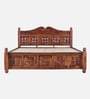 Marlow Sheesham Wood King Size Bed in Honey Oak Finish With Box Storage