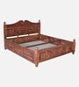 Marlow Sheesham Wood King Size Bed in Honey Oak Finish With Box Storage