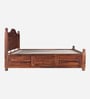 Marlow Sheesham Wood King Size Bed in Honey Oak Finish With Box Storage