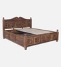 Marlow Sheesham Wood King Size Bed in Provincial Teak Finish With Box Storage