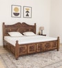 Marlow Sheesham Wood King Size Bed in Provincial Teak Finish With Box Storage