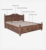 Marlow Sheesham Wood King Size Bed in Provincial Teak Finish With Box Storage