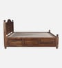 Marlow Sheesham Wood King Size Bed in Provincial Teak Finish With Box Storage