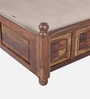 Marlow Sheesham Wood King Size Bed in Provincial Teak Finish With Box Storage