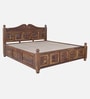 Marlow Sheesham Wood King Size Bed in Provincial Teak Finish With Box Storage