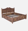 Marlow Sheesham Wood King Size Bed in Provincial Teak Finish With Box Storage