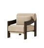 Marlow Sheesham Wood Lounge Chair In Beige Color
