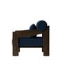 Marlow Sheesham Wood Lounge Chair In Dark Blue Color