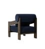 Marlow Sheesham Wood Lounge Chair In Dark Blue Color