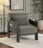 Marlow Sheesham Wood Lounge Chair In Dark Grey Color