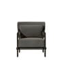 Marlow Sheesham Wood Lounge Chair In Dark Grey Color