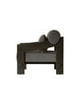 Marlow Sheesham Wood Lounge Chair In Dark Grey Color